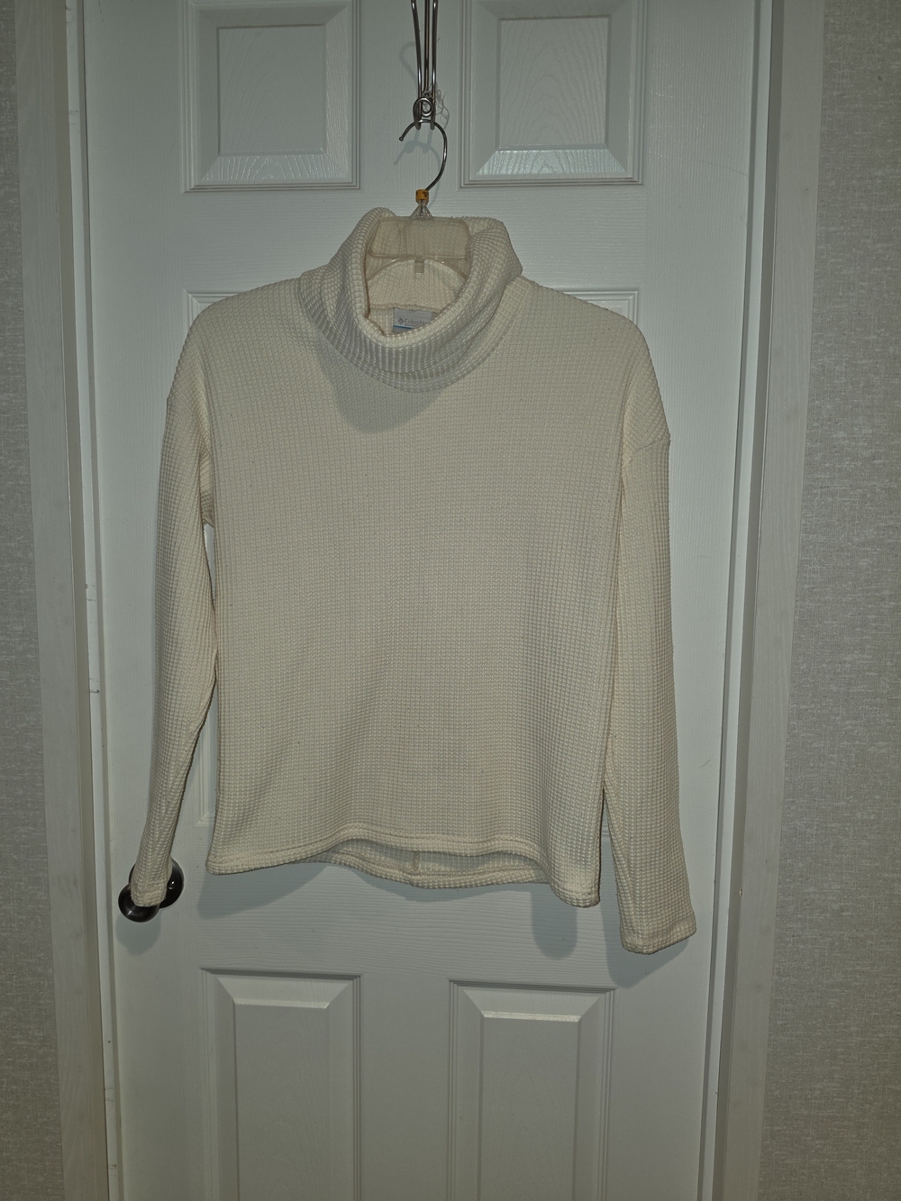 Columbia Cream Waffle Knit Turtleneck Sweater - Women